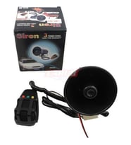 Carub Oto Siren 12V 3 Sesli Elektronik Mikrofon Siyah (Beyaz-A.Gri)