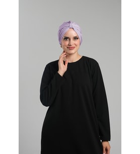Lila Pratik Hazır Geçmeli Tesettür Bone Sandy Pileli Salaş 2121_28