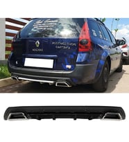 Renault Megane 2 SW Siyah Difüzör Çiftli Kare Egzoz Görünümlü D Tip Difizör 2002 - 2009