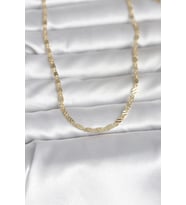 CM 14K Gold Renk Çizgi Lazer Model 60 cm Kadın Kolye 5886