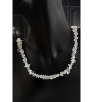 Opal Doğal Kırık Taş Zincir Kapamalı Kolye