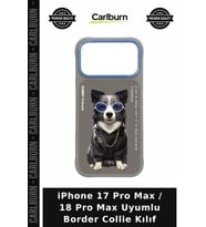 iPhone 17 Pro Max / 18 Pro Max Uyumlu Border Collie Kılıf Moda Yenisi Zarif