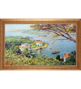 ALTIN ÇERÇEVELİ PASPARTULU TABLO CR325
