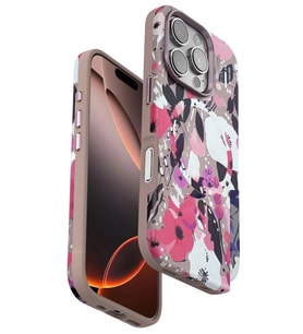 Iphone 16 Flower Series Magsafe Kapak - Pembe