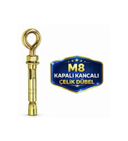 Kancalı Çelik Dübel M8 Kapalı Ağız Salıncak Boks Torbası Avize Tavan Asma Aparatı