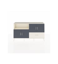 Arges Konsol 4 Raflı Tek Çekmeceli 4 Kapaklı 176x30x99 Aytaşı-Antrasit/Aytaşı