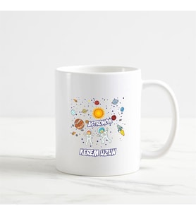 Astronom Kupa Bardak (1. Tasarım) (Beyaz)