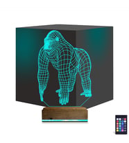 Luvivia Goril Gorilla 3D Lamba - Masa Gece Lambası