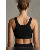Büyük Beden Kalın Askılı Çıkarılabilir Pedli Fitilli Pamuk Büstiyer Bralet Atlet Spor Sütyen Crop To