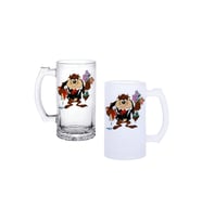 Ghostbastır Design Tazmanya Canavarı Kulplu Bira Bardağı Buzlu veya Şeffaf Seçenekli 0226