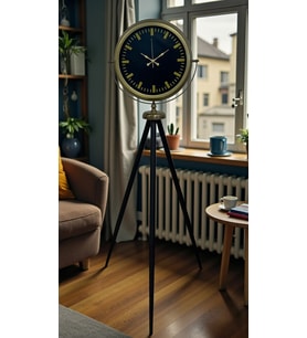 Nostalji Şık Tasarım Tripod Ayaklı Saat (Standart)