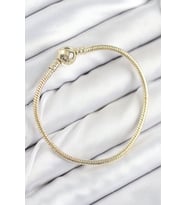 Pirinç Charm Topcuk Model Gold Renk Kadın Bileklik - TJ-BB7807