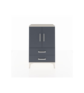 Arges Komodin 2 Raflı 2 Çekmeceli 2 Kapaklı 60x30x96 Aytaşı-Antrasit