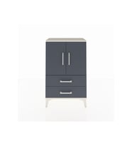 Arges Komodin 2 Raflı 2 Çekmeceli 2 Kapaklı 60x30x96 Aytaşı-Antrasit