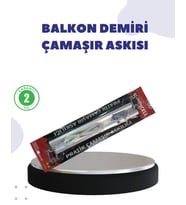 25x60 Balkon Askılığı Kare Demir Uyumlu Hava Dayanıklı Çamaşır Askısı