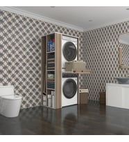 Kenzlife çamaşır-kurutma makinesi dolabı bacce sol crd 187*090*60 çekmeceli banyo (Beyaz)
