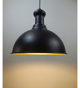 RİOLİGHT RETRO TEKLİ METAL SARKIT AVİZE ÇAP: 30CM (Siyah)