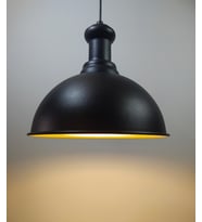 RİOLİGHT RETRO TEKLİ METAL SARKIT AVİZE ÇAP: 30CM (Siyah)