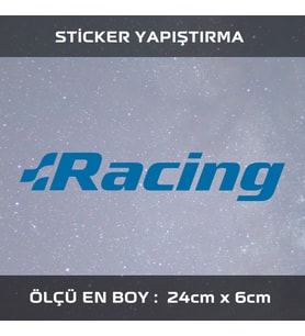 racing mavi etiket sticker - 2 adet çıkartma araba motosiklet kask atv tablet pc buzdolabı otomobil bilgisayar uyumlu