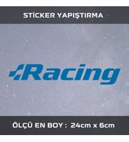 racing mavi etiket sticker - 2 adet çıkartma araba motosiklet kask atv tablet pc buzdolabı otomobil bilgisayar uyumlu