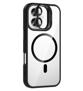 Durukar® iPhone 17 Remim Lensli Magsafe Standlı Kapak - Siyah