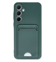 Newface Samsung Galaxy A35 5G Kılıf Kelvin Kartvizitli Silikon - Koyu Yeşil