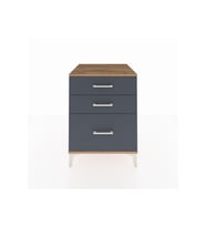 Kronos Komodin 3 Çekmeceli 60x59x80 Çam-Antrasit
