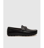 Hakiki Deri Detaylı Siyah Erkek Loafer