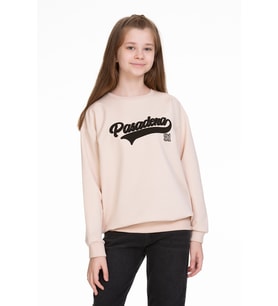 Kız Çocuk Yazı Baskılı Sweatshirt Px341 ANGELOS GIRLS (Krem)