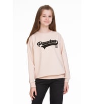 Kız Çocuk Yazı Baskılı Sweatshirt Px341 ANGELOS GIRLS (Krem)