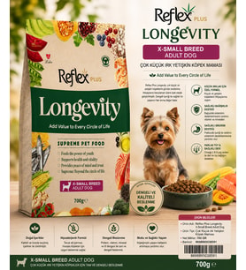 Reflex Plus Longevity Hipoalerjenik Çok Küçük Irk Yetişkin Köpek Maması 700gr