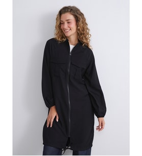 LCW Modest Siyah Dik Yaka Kadın Tunik