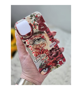 Iphone 12 / 12 Pro Uyumlu Red Aesthetic Tasarımlı Şeffaf Telefon Kılıfı