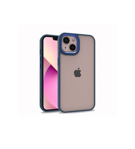 Apple iPhone 13 Uyumlu Kılıf Zore Flora Kapak (Mavi)
