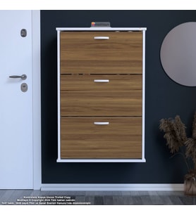Modilayn VARBİ Asma Antre 72x115x256 cm’lik 3 Düşer Kapak 6 Göz Bölmeli Ayakkabılık