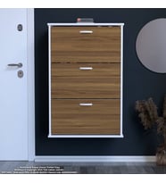 Modilayn VARBİ Asma Antre 72x115x256 cm’lik 3 Düşer Kapak 6 Göz Bölmeli Ayakkabılık