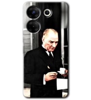 Tecno Camon 20 Kılıf HD Desen Baskılı Arka Kapak - Atatürk Türk Kahvesi