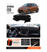 HYUNDAİ İ20 (2014-2020) Uyumlu Torpido Örtüsü Torpido Kılıfı - Siyah