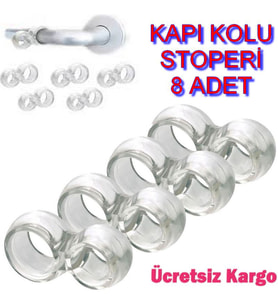Şeffaf Kapı Pencere Kolu Stoperi Tamponu 8 Li Paket 8 Adet Birden Kapı Kolu Stoper Pencere Stoperi