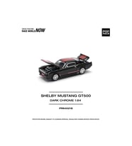 Pop Race Shelby Mustang GT500 Dark Chrome PR640218 1/64 Model Araba