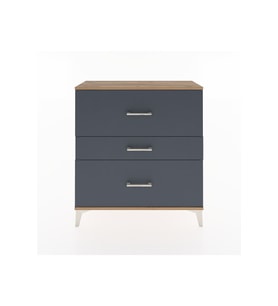 Arges Şifonyer 3 Çekmeceli 88x30x96 Çam-Antrasit