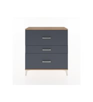 Arges Şifonyer 3 Çekmeceli 88x30x96 Çam-Antrasit
