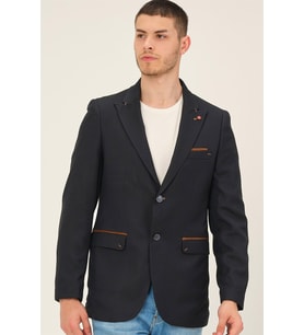 C9058 DEWBERRY ERKEK CEKET-DESENLİ LACİVERT