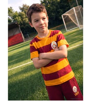 LCW Kids Kırmızı Galatasaray Baskılı Erkek Çocuk Tişört