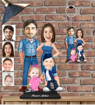 Kişiye Özel Aile Ahşap BibLo ve Anahtarlık-14