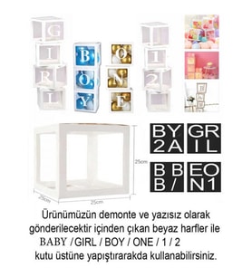 BALON KUTUSU VE YAZI SETİ PK:4 SET-