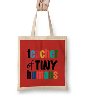 Teacher Gift-Learning Inspire-Science Student School-Inspirational KIDS WOMEN Men Bez Çanta Uzun Saplı