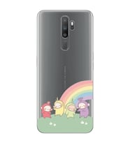 Oppo A5 2020 / A9 2020 Uyumlu Teletubbies Desenli Şeffaf Telefon Kılıfı