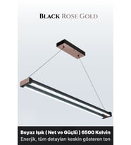 Vega Bronz Lineer LED Sarkıt Avize – Kumandalı Dim Edilebilir – Aşağı Işık