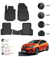 Renault Clıo 4 2019 3D Havuzlu Paspas OTL